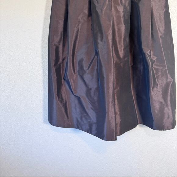 Ann Taylor Brown Strapless Gown Mini Dress Womens 4 Formal Bridesmaid Cocktail - Picture 3 of 6